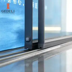 GEDELI 96 X 80 Sliding Patio Weatherproof Sliding Door Aluminum Panoramic Outdoor Sliding Doors