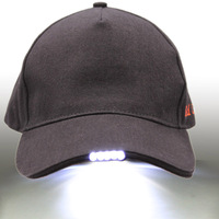 Cappello da baseball a led in cotone a 5 pannelli unisex di alta qualità illumina il berretto a led