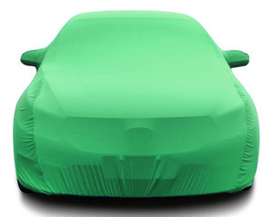 Housse de voiture extensible colorée personnalisée, haute élasticité, anti-poussière, housse de protection automobile en tissu élastique pour intérieur, OEM disponible - Product Image 1