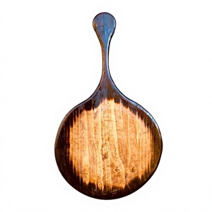 AZ ENTERPRISES AZE-01 Round Wooden <b>Pizza</b> Serving Tray for Steak Food Serving and <b>Table</b> Presentation Dishwasher Safe - Product Image 5