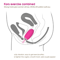 Vibromasseur œuf vibrant sans fil pour femmes, 10 vitesses, rechargeable, en silicone sûr, jouet sexuel pour adultes, entraînement des muscles du plancher pelvien