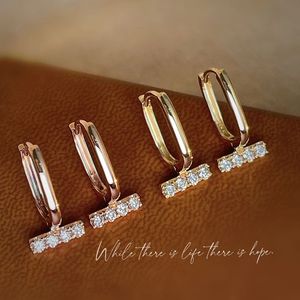 Boucles d'oreilles créoles en or 18 carats avec diamant naturel Xinfly 0,24 ct - Product Image 2