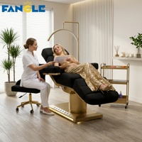 Lit de beauté à 3 moteurs, lit de massage électrique, lit de luxe incurvé pour extensions de cils, lits d'extension de cils, lit facial de salon - Vente chaude