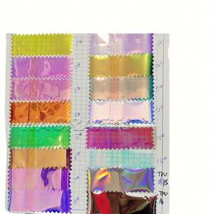 Éventail holographique laser couleur Guan Sen 13 pouces, écologique, pour décoration de mariage et cadeau, technique peinte à la main - Product Image 4