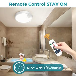 7.5 inch 400lm không dây trần ánh sáng Pin hoạt động tường ánh sáng pin Powered cảm biến chuyển động ánh sáng trần với từ xa - Product Image 6