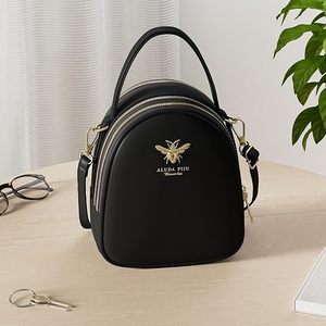 Petit <span class=keywords><strong>sac</strong></span> <span class=keywords><strong>à</strong></span> bandoulière en PU <span class=keywords><strong>à</strong></span> la mode pour femmes avec fermeture <span class=keywords><strong>à</strong></span> glissière Messenger Purse Handbag - Product Image 2