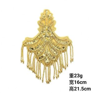 Cross-border hecho a mano con cuentas brillo flecos Charretera Ropa Accesorios Bolsos zapatos sombrero broche DIY tela parche al por mayor - Product Image 2