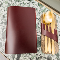 Porte-menu créatif en cuir PU A5 avec élastique, couverture de menu vintage, porte-menu élégant pour café, restaurant et hôtel