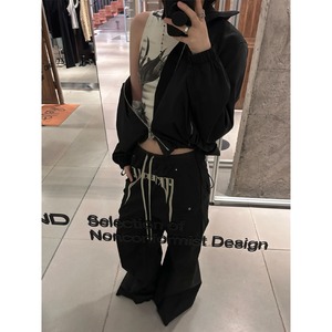 <span class=keywords><strong>Pantaloni</strong></span> da uomo <span class=keywords><strong>con</strong></span> logo ricamato, rivetti in metallo, vita elastica <span class=keywords><strong>con</strong></span> coulisse, gamba larga, stile streetwear casual. - Product Image 2