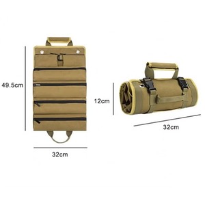 Bolsa de Herramientas Enrollable de Muestra Gratuita para Hombres y Mujeres, Caja de Almacenamiento de Herramientas Portátil con 2 Bolsas con Cierre Desmontables, Bolsa de Transporte Pequeña y Compacta - Product Image 3