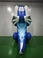 Dragon bleu gonflable personnalisé et décoration de dragon marin pour les événements, parcs d'attractions et publicité de fêtes