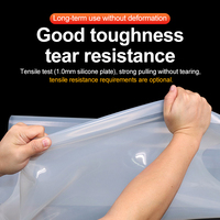 Rouleau de feuille de caoutchouc de silicone naturel de bonne élasticité souple mince feuille de silicone transparente ultra solide