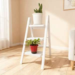 Escalera Plegable Portátil de Acero al Carbono de Diseño Moderno con Certificación EN131, de Tres Peldaños, para Cocina y Baño, con Plataforma y Asiento Antideslizante, 150 kg - Product Image 3