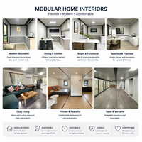 Maison conteneur modulaire pour bureau mobile, durable, extensible, avec revêtement en laine de roche et dimensions personnalisables selon vos besoins