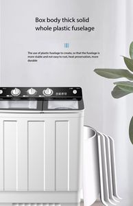 Machine à laver semi-automatique de 15kg Machine à laver domestique de grande capacité 1 double seau de déshydratation secouer à sec - Product Image 5