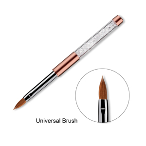 Pincel 3d para nail art kolinsky, pinceles acrílicos con mango de cristal transparente de oro rosa, delineador profesional para punteado, <span class=keywords><strong>2022</strong></span> - Product Image 6