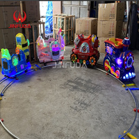 Train électrique LED pour enfants avec rails lumineux colorés pour parc d'attractions extérieur et place publique