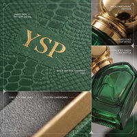 Boîte cadeau magnétique de luxe personnalisée avec texture peau de serpent et insert en velours pour emballage de parfum haut de gamme