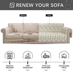 Funda de Repuesto para Sofá de 3 Plazas con Diseño Floral, Antideslizante, Lavable, para Uso en Hoteles, Protector de Muebles Duradero - Product Image 5