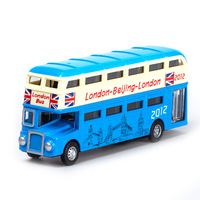 Vente en gros alliage de zinc personnalisé mini Angleterre bus retirer voiture jouet