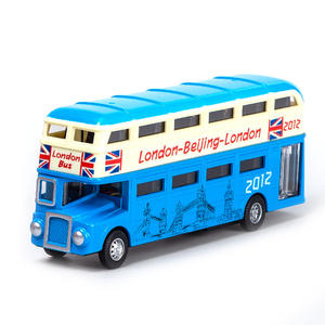 Toptan özel çinko alaşım mini İngiltere otobüs geri çekin araba oyuncak - Product Image 5