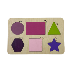 Rompecabezas de Madera de Abedul Premium Montessori, Juguete Educativo de Aprendizaje para Niños Pequeños de 3+ Años, Juego de Mesa de Geometría - Product Image 1
