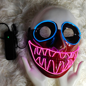 <span class=keywords><strong>Halloween</strong></span> Cosplay LED Lumière Flash EL Fil DJ Fête <span class=keywords><strong>Masque</strong></span> Effrayant - Product Image 2