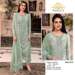 Ropa y accesorios Ropa étnica Traje pakistaní con trabajo de secuencia de bordado con traje de Salwar DE BODA Zarkan - Product Image 4
