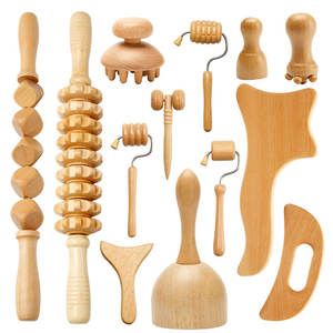 Gute Qualität Holz therapie Massage <span class=keywords><strong>s</strong></span> Holz Gua Sha Roller Stick Lymph drainage - Product Image 6