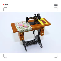 Mini machine à coudre vintage en alliage, échelle 1/12, miniature pour maison de poupée, accessoires pour maison de poupée, accessoires pour maison de poupée antique, ML