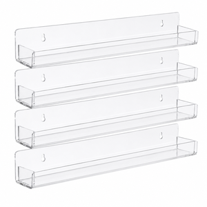 Organisateur de vernis à ongles personnalisé en acrylique, support mural pour 4 vernis, étagère de rangement pour épices, fabriqué par un grand fabricant - Product Image 1