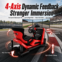Simulador de Carreras para Juegos F1 con Cabina Grande de Detección de Movimiento, Tres Pantallas, Asiento Dinámico de Fuerza G de Cuatro a Seis Ejes y Equipo de RV/RM