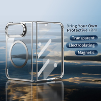 Étui de téléphone portable magnétique pliable en PC transparent plaqué or de haute qualité, résistant aux chocs, pour 18 Ultra Fold