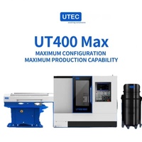 Tour CNC UTEC UT400 Max, double broche, 3 axes, haute précision, centre de tournage avec système FANUC, outils de scellement
