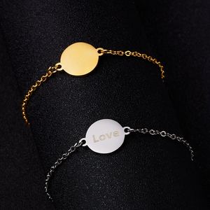 <span class=keywords><strong>Bracelet</strong></span> rond <span class=keywords><strong>personnalisé</strong></span> en acier inoxydable or et argent, pour femmes, bijou réglable, avec nom, 1 pièce - Product Image 5