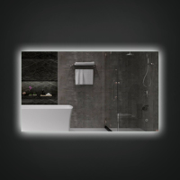 Miroir rectangulaire à Led avec interrupteur à capteur tactile, miroir rétroéclairé à Led, étanche, sans cuivre, sans brouillard, miroir intelligent