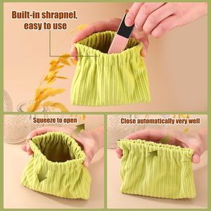 Accessoires cosmétiques portables petit organisateur Popper en velours côtelé sac de rangement <span class=keywords><strong>élastique</strong></span> pochettes de maquillage pour sac à main - Product Image 6