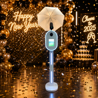 Machine Photobooth iPad DSLR avec 2 Panneaux LED Annulaires, Compatible Caméra iPad 10.2 10.9 11 12.9 13 Pouces, Idéale pour Mariages et Location Événementielle