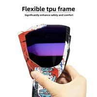 Lunettes de cyclisme sans monture Full Frame PC pour moto et ski, coupe-vent, respirantes, protection UV, certifiées CE, utilisation jour/nuit