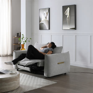 Ensemble de <span class=keywords><strong>canapé</strong></span> inclinable <span class=keywords><strong>électrique</strong></span> 3 + 2 places Salon Chaises inclinables <span class=keywords><strong>électrique</strong></span>s en tissu Ensemble de <span class=keywords><strong>canapé</strong></span> avec console de rangement USB Porte-gobelet - Product Image 4