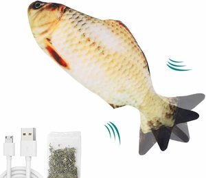 C&C Zappelnder Fisch Katzenspielzeug mit Katzenminze, Elektronisches Flippity Fisch-Spielzeug für Katze, Hund, Haustier - Product Image 3