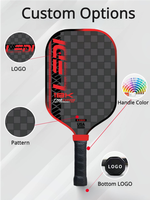 Raket Pickleball USAPA Standar 18K 3D Serat Karbon Hot Press Terintegrasi Gen4 EPP Inti Busa Penuh OEM ODM Kustom