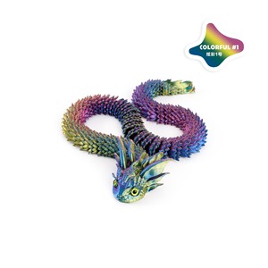 Feeron Juguete Articulado de Dragón Hada Impreso en 3D PLA, Serpiente Degradada Realista, Fantasía Duradera, Personalizable, Juguete Antiestrés Único para Escritorio - Product Image 5