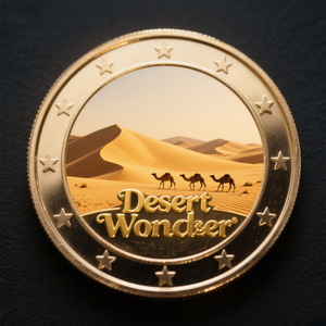 Moneda conmemorativa Desert Wonder Producto artesanal de metal de imitación moderno y antiguo - Product Image 2