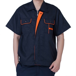 Veste d'uniforme <span class=keywords><strong>de</strong></span> travail antistatique pour hommes, combinaison d'ingénierie en polyester et coton gris, grande taille disponible - Product Image 4