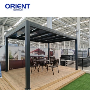Independiente grande resistente moderno Nuevo diseño de lujo jardín Gazebo motorizado Patio techo al aire libre pérgola de aluminio - Product Image 1