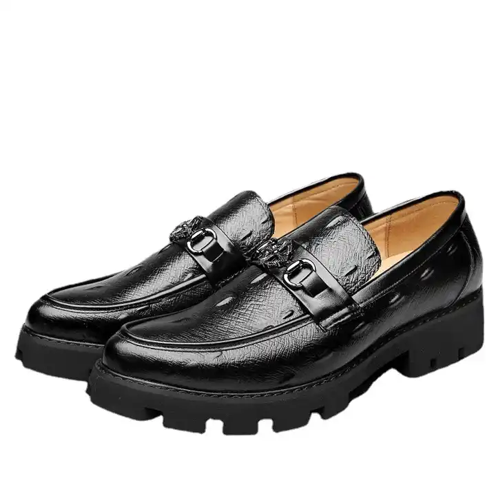 Mens Loafers Dress Shoes Men Lace Up Printed High Heel Oxford Shoes Slip On  for Business Genuine Leather (Color : Black, Size : 6 M US) : Amazon.ca:  Clothing, Shoes & Accessories