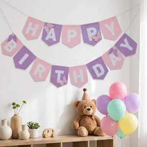 Guirnalda de Fieltro de Lujo para Cumpleaños, Decoración para Fiestas, Decoración para Chimenea, Familiar - Product Image 4