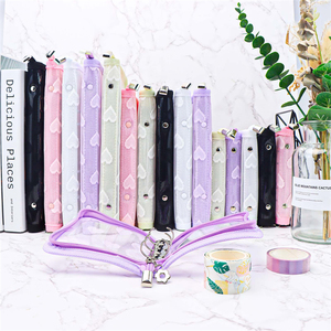 A5 A6 A8 A9 zippered chất kết dính Bìa rõ ràng PVC dây kéo chất kết dính thư mục ren trang trí Loose-Leaf máy tính xách tay kế hoạch tổ chức - Product Image 2