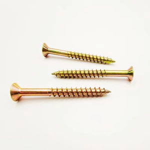 สกรูงานไม้แบบมืออาชีพ DIN7505สังกะสีทอง17แข็งแรงและทนทานสำหรับการประกอบเฟอร์นิเจอร์ - Product Image 3